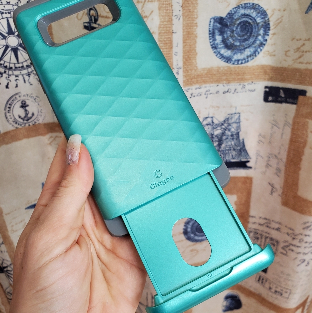 FINAL PRICE 💧 2pc Phone Case w/Card Slot. Really Protects Note 8. WAS $42